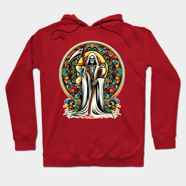 Santa Muerte Blanca - White Santa Muerte Hoodie by tracydixon